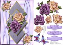 Mother's Day or Birthday Greetings with Roses