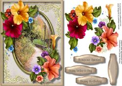 Beautiful Country Lane with Petunias