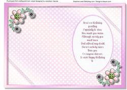 Incert, Pink Polka Dot , with Verse
