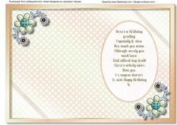 Incert,buff Polka Dot , with Verse