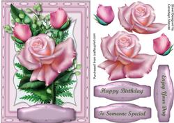 Pale Pink Roses on a Kadaire Frame 