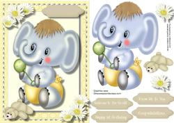 Beautiful Baby's Birth or 1st Birthday in Neutral Tone 