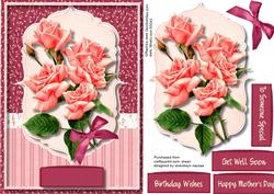 Beautiful Pink Roses in a Bracket Frame