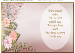 Incert Pink with Flowers and Verse 