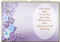 Lilac Incert with Flowers and Verse
