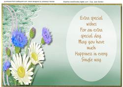 Incert Green with Flowers and Verse