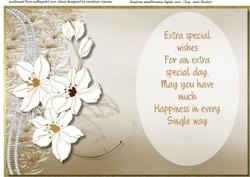 Incert Buff with Flowers and Verse