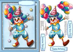 Happy Clown with the Balloons