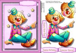 Happy Clown Sitting Down 