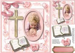 Beautiful Christening Card for a Girl