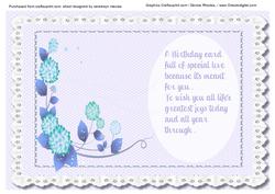 Incert in Lilac , with Verse