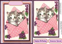 Two Cute Kitties in a Envelope 
