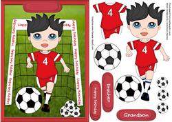 Happy Birthday Footie Fan in Red