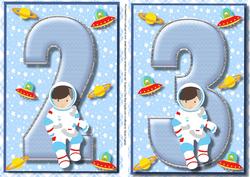 Lovely Space Boy Birthday Toppers Age 2& 3