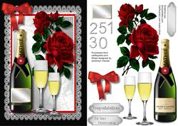Beautiful Anniversary Card with Red Roses 