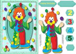 Lovely Clown Juggling the Balls