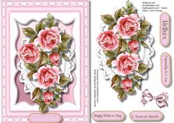 Beautiful Pink Roses in a Kadair Frame 