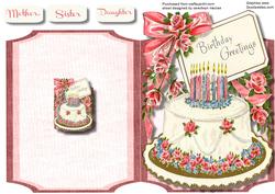 Print, Cut, and Fold, Beautiful Birthday Cake