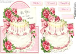 Over the Edge Birthday Cake Card