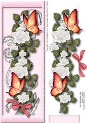 Large D.l Beautiful Roses and Butterfly's