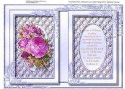 Incert with Verse on Lattace Lace , Lilac