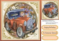 Lovely Vintage Car Fit for a King ( Tan )