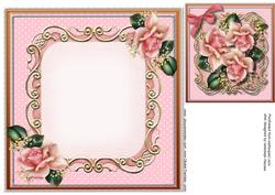 Incert with Pink Roses