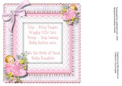 Incert Baby Girl with Verse
