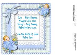 Incert Baby Boy with Verse