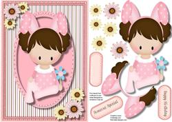 Cute Little Girl with Her Rabbit Hair Band 