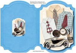 Print,cut, and Fold, Male Birthday or Father's Day.