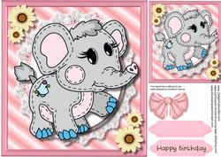 Adorable Stitched Up Elephant