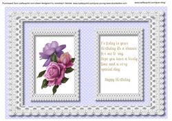 Lilac Incert with Verse