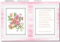 Incert in Pink with Verse .
