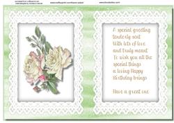 Incert in Green with Verse