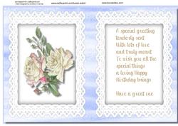 Incert in Blue with Verse 