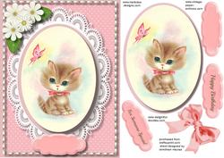 Beautiful Kity Kitty and Butterfly.