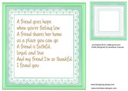 Incert,in Green with Verse, 8x8