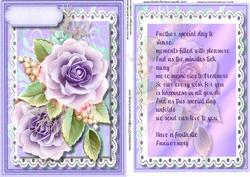 Lovely Anniversary , Topper and Incert with Verse