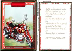 Lovely Birthday Topper and Incert with Verse, Son 
