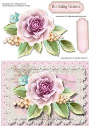 Beautiful Tiffany Rose on Stunning Lace