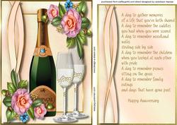 Anniversary,topper with Incert and Verse