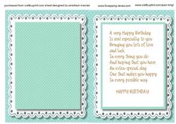 Icert Green with Verse, Polka Dot and Lace