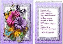 Mum , Topper with Incert and Verse