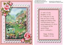Daughter-in-law , Birthday Verse and Incert