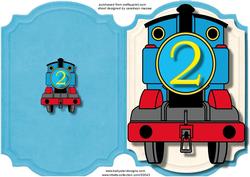 Print, Cut, and Fold , Train 2nd Birthday