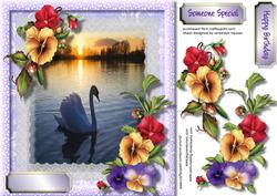 Beautiful Pansy's and River Scene