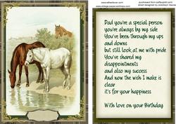 Dad Topper , with Incert and Verse