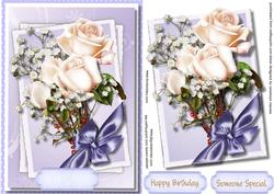 Beautiful Cream Roses and Bbay's Breath