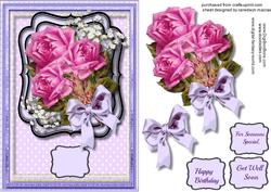 Lovely Roses in a Lilac Bracket